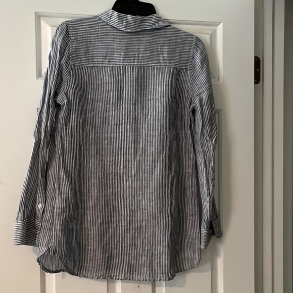 Lucky Brand Striped Popover Button Down Tunic - Picture 3 of 5